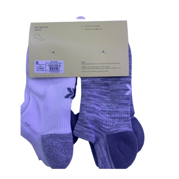 Kids' All In Motion No Show Socks 6-Pack | Size L (3-7) | Green Gray White - Picture 3 of 3